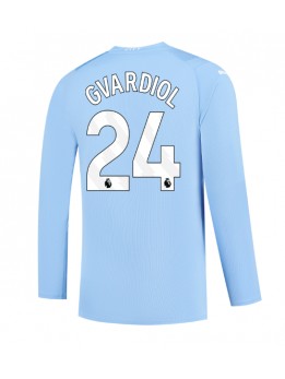Moški Nogometna dresi replika Manchester City Josko Gvardiol #24 Domači 2023-24 Dolgi rokav